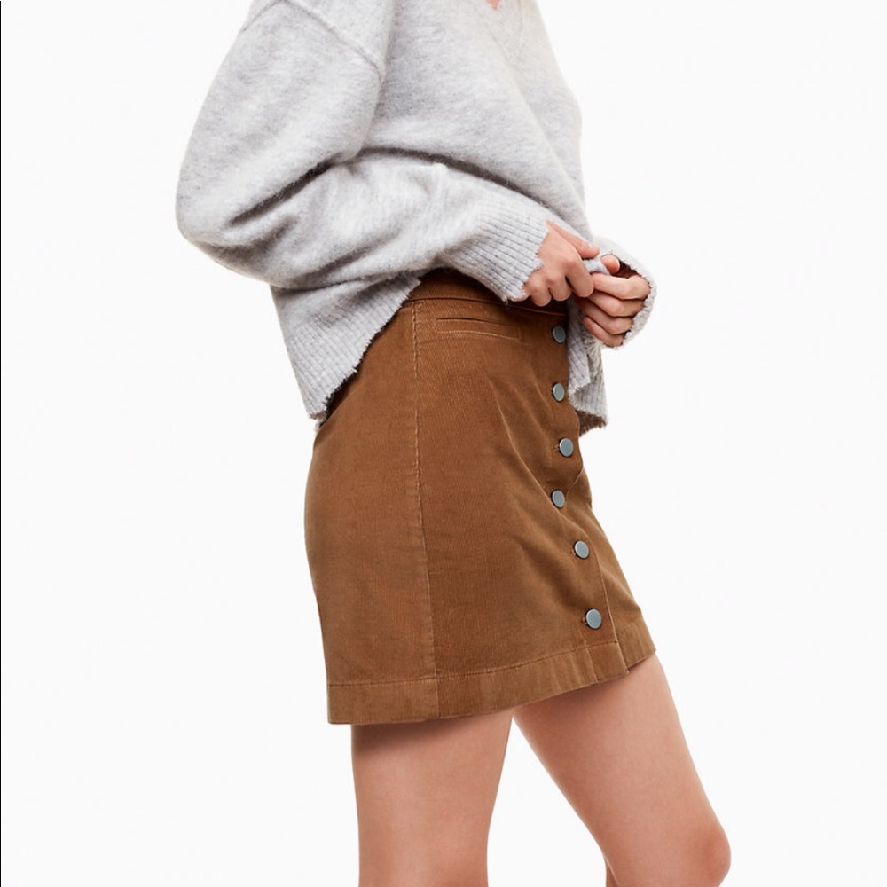 Aritzia Wilfred Free Karmen mini skirt (Golden 2)